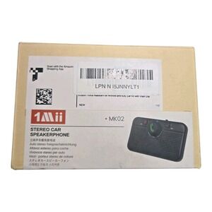 1Mii Bluetooth 5.0 In Car Speaker Stereo Assistant Support Visor Clip New In Box